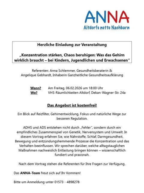 ANNA Vortrag Konzentration