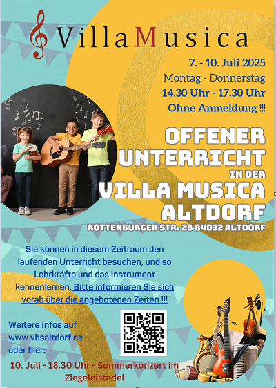 Offener Unterricht Juli 2025