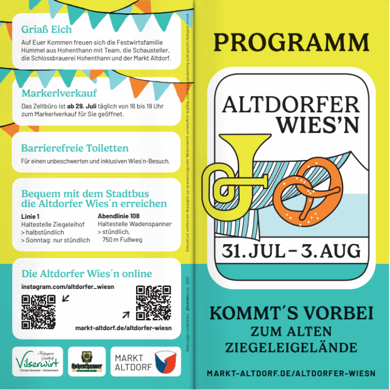 Flyer Altdorfer Wiesn 2025 Seite 1