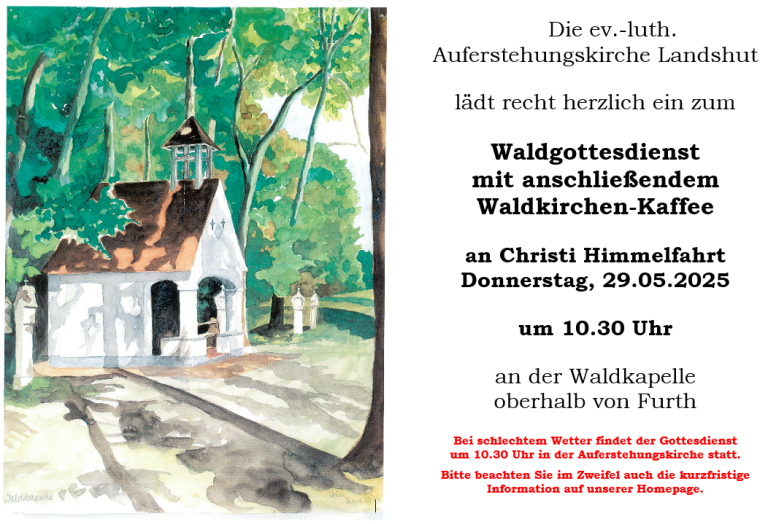 Waldgottesdienst an Christi Himmelfahrt