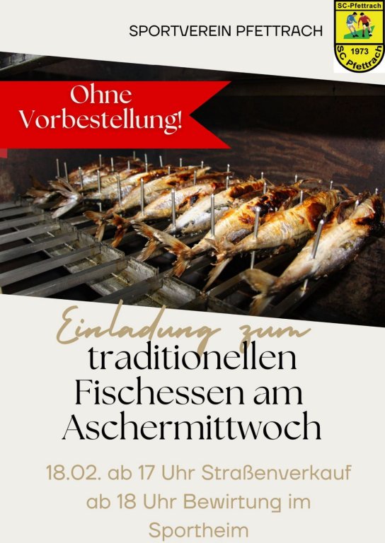 Aschermittwoch Fischessen Pfettrach 2026