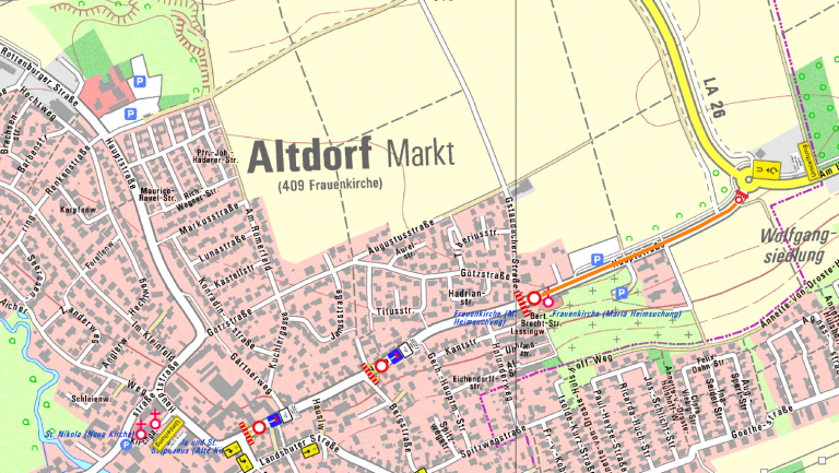 Plan Sperrung Hauptstraße