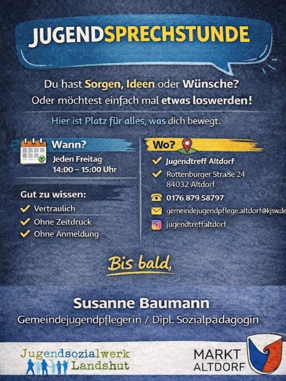 Jugendsprechstunde Plakat Jugendsprechstunde Plakat